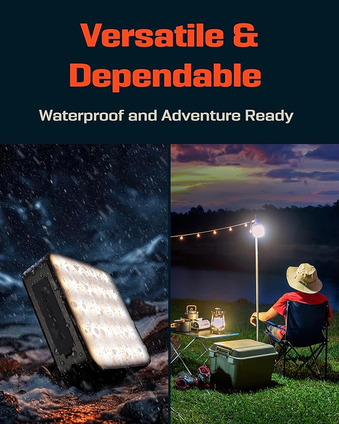 PREPARED4X Camping Lantern - Hanging Lantern w/ Bright & Warm Adjustable Lighting - Emergency