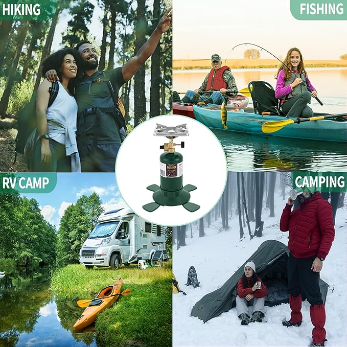 Propane Cylinder Top Stove with Adjustable Burner, Portable Camping/Backpacking Cooker
