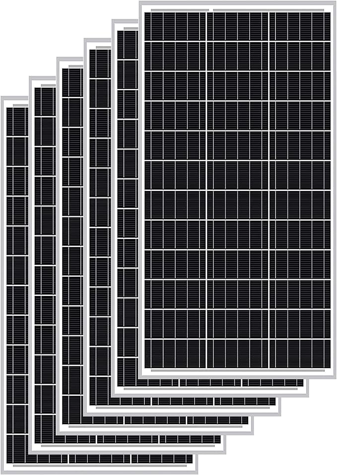 6-Pack ExpertPower 100 Watt 12 Volt Monocrystalline Solar Panel, Compact Design 35.43 X 22.83 X