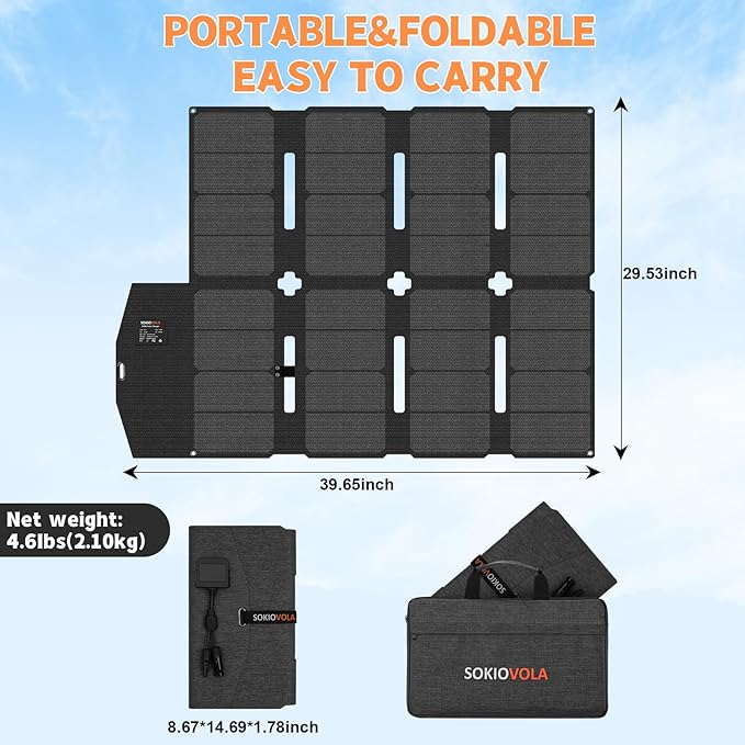 100W Portable Solar Panel MC-4 Foldable Solar Panel Charger Kits 18V IP68 Waterproof Lightweight