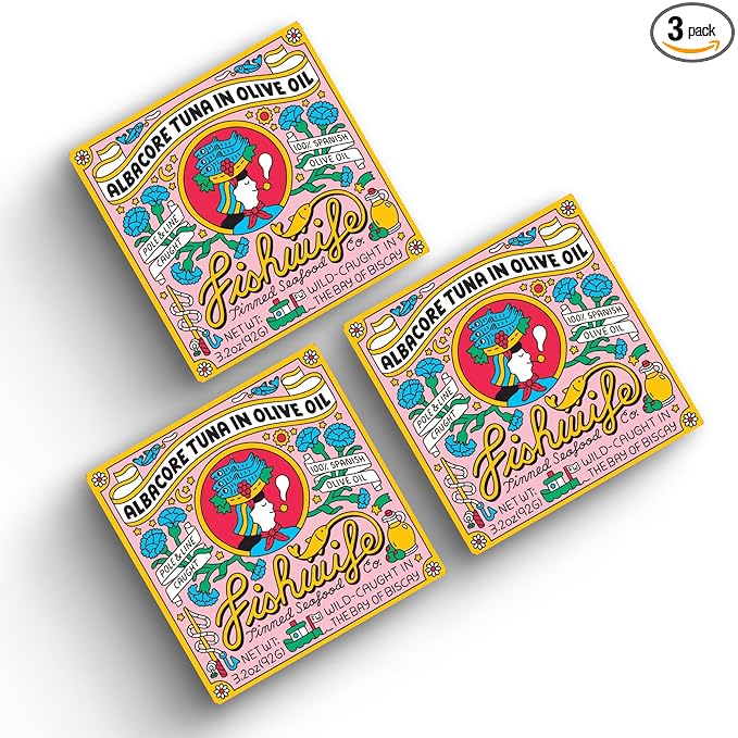 Fishwife Albacore Tuna in Olive Oil 3-Pack (3.2 Ounce) | MSC-Certified Sustainable Seafood, Gluten
