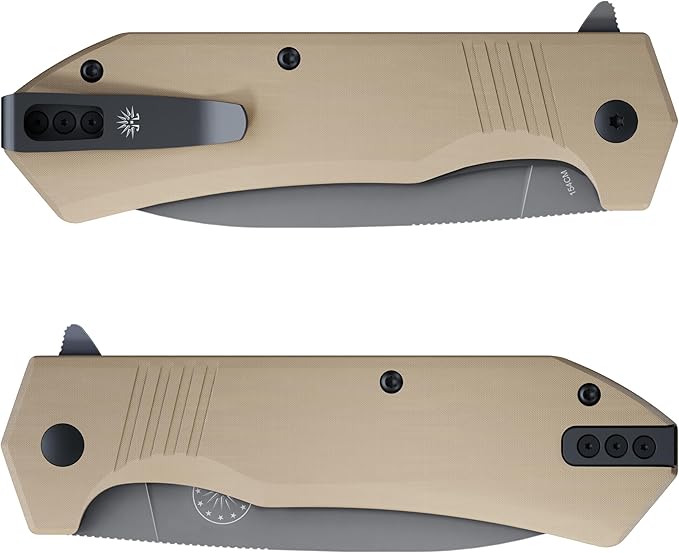 Off-Grid Knives - STINGER XL Folding Knife, 154CM Steel, Full Flat Grind, G10 Scales, Ceramic