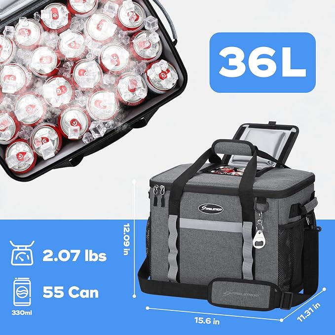 Maelstrom Collapsible Soft Cooler Bag, 24/30/60/75 Cans Beach Cooler, Ice Chest, Leakproof &