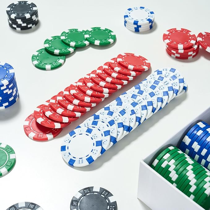 Boyzhood Poker Chips,Poker Set with Aluminum Travel Case,11.5 Gram Poker Chips Set for Texas Holdem