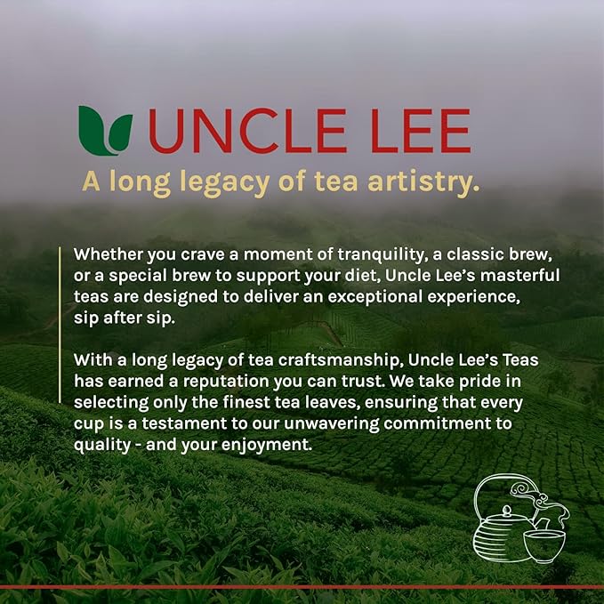 Uncle Lee's Organic Black and Green Tea Variety 2-Pack ??Premium Organic Tea, Antioxidant-Rich