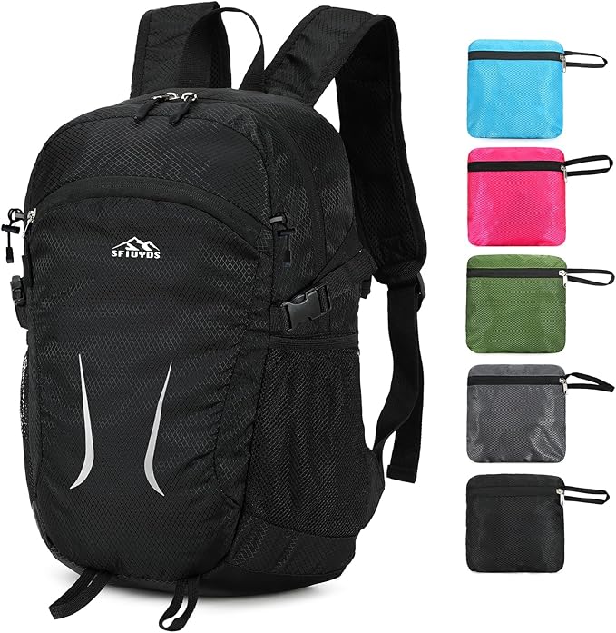 Large Hiking Daypack,30L Water Resistant Hiking Backpack Packable Lightweight Travel Day Pack for