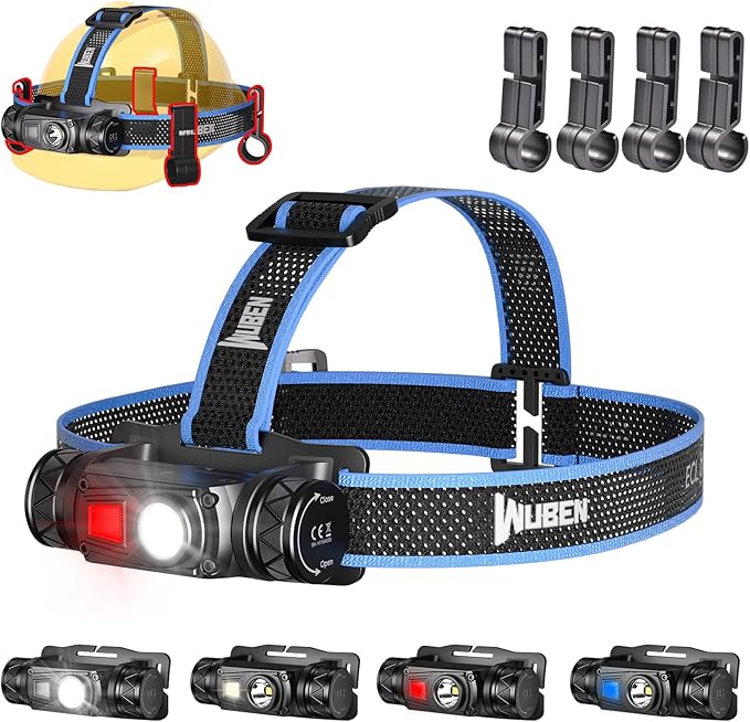 WUBEN H1 Pro Rechargeable Headlamp, 1200 High Lumen Ultra Bright LED Head Lamp, 11 Modes