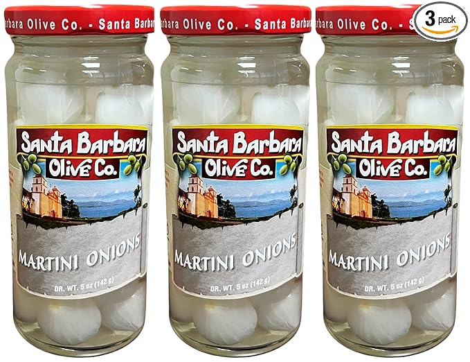 Santa Barbara Martini Onions in Vermouth 5oz, 3 pack