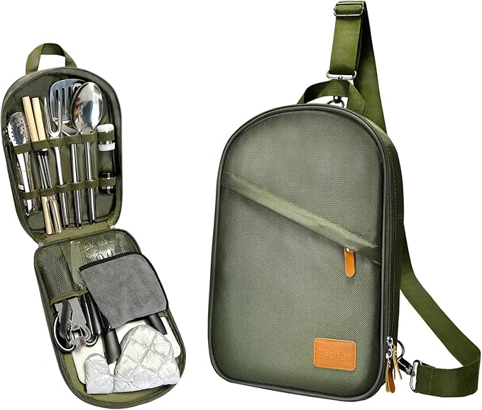 Camping Cooking Utensils Set - Camping Utensil Set Car Camping Cooking Essentials Gear for Camp