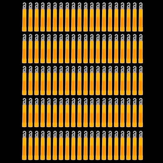 Cyalume ChemLight Light Stick, Military Grade, 6 Hour Duration, 4 Inches, 100 Pack