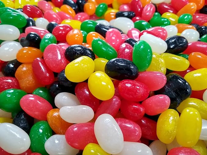Jumbo Assorted Spiced Jelly Beans - 1 lb of Fresh Delicious Extra Large Licorice Sassafras
