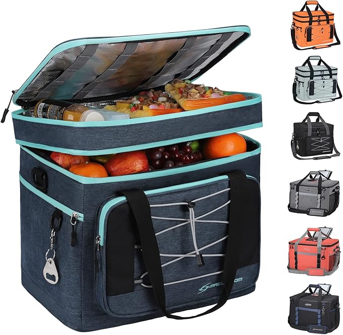 Maelstrom Collapsible Soft Cooler Bag, 24/30/60/75 Cans Beach Cooler, Ice Chest, Leakproof &