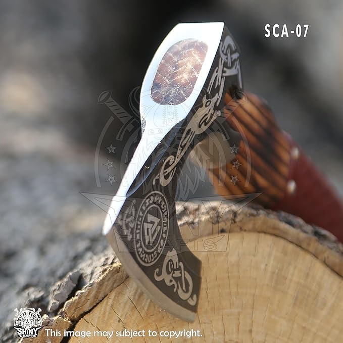 SHINY CRAFTS-Axes Handmade Viking Axe Hatchet Norse Axe-Custom Handmade Carbon Steel Axe Birthday