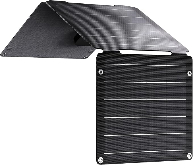 21W Solar Panel Charger BigBlue SolarPowa 20 Portable Solar Charger with USB-A/USB-C Ports, IP68