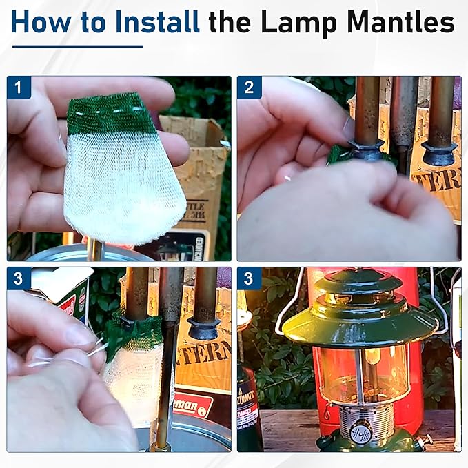 Upgrade Camping Lantern Accessories, Camping Lantern Mantles for Coleman Standard String Tie #21