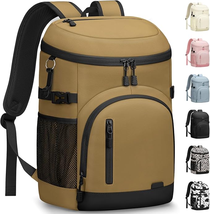 Cooler Backpack Insulated Waterproof,30 Cans Backpack Coolers Leakproof Lunch Backpack for Men
