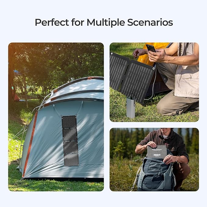 Renogy Solar Panels, 30W Portable Solar Panel Charger, Fast Charging for iPhone, iPad, Tablets