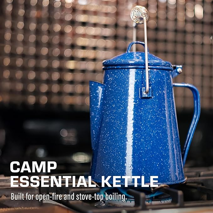 COLETTI Classic Camping Kettle - Tea and Camp Kettle, NO Aluminum or Plastic, Ideal for Boiling