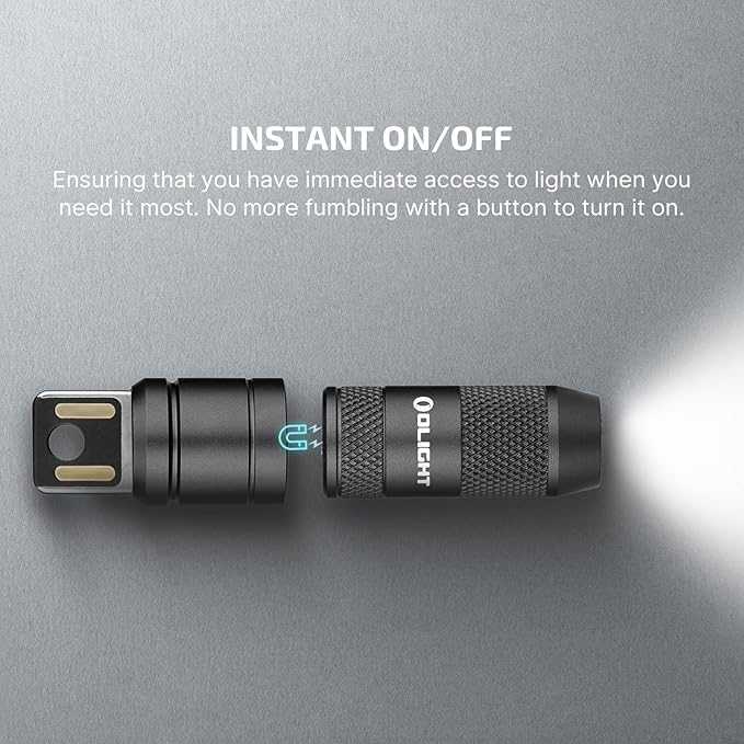 OLIGHT IMINI 2 EDC Rechargeable Keychain Flashlight 2 Pack, 50 Lumens Compact and Portable Mini LED