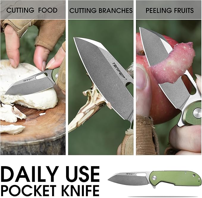 TONIFE Galaxy Mini Folding Knife with D2 Steel Blade and Aluminum Handle, EDC Pocket Tool for