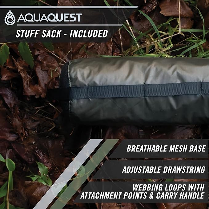 AquaQuest Guide Tarp ??Ultralight Waterproof (5,000 mm) Seam-Taped 40D Ripstop Rain Fly for