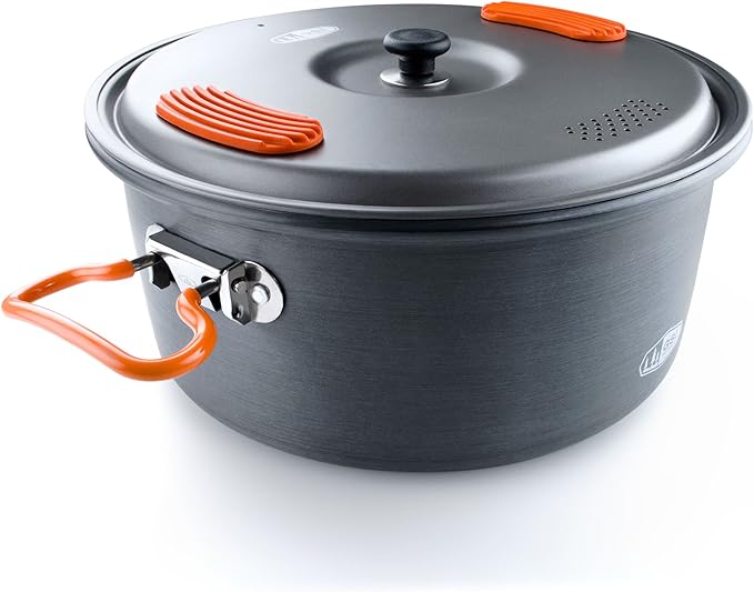 GSI Outdoors Halulite Aluminum Pot, Lightweight Hard Anodized Aluminum Camp & Backpacking Cookware