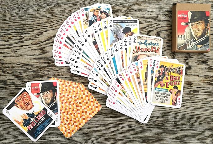 Spaghetti Western Playing Cards (Poker Deck 54 Cards All Different) Vintage Western Movie Poster