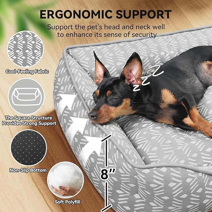 Rectangle Cat Dog Bed for Large Medium Small Pets Indoor Outdoor Machine Washable Sleeping Sofa