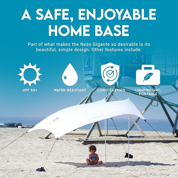 Neso Gigante - Portable Beach Tent - Ideal to Enjoy with Family and Friends - UPF 50+