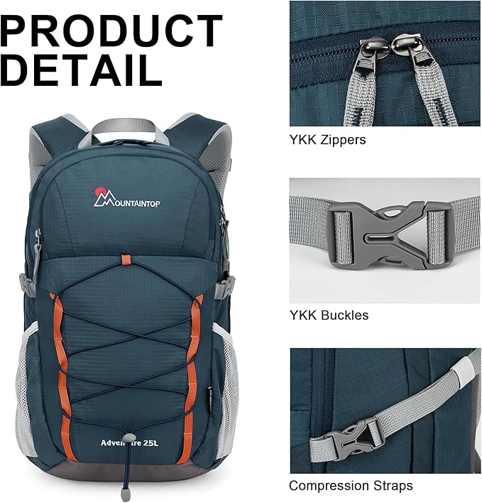 MOUNTAINTOP 25L/40L Hiking Backpack,Lightweight Travel Backpack for Men Women Outdoor Backpacking