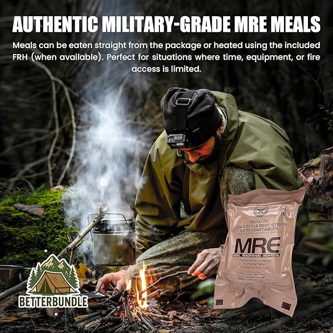 MRE, U.S. MRE Meals, Emergency Supplies, Emergency Food Supply, Survival Food, Freeze Dried Food w/