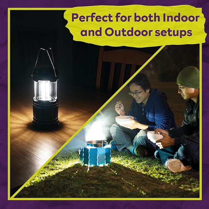 ATack LED Camping Lantern Battery Powered 4-Pack Camping Flashlight Lantern for Power Outages