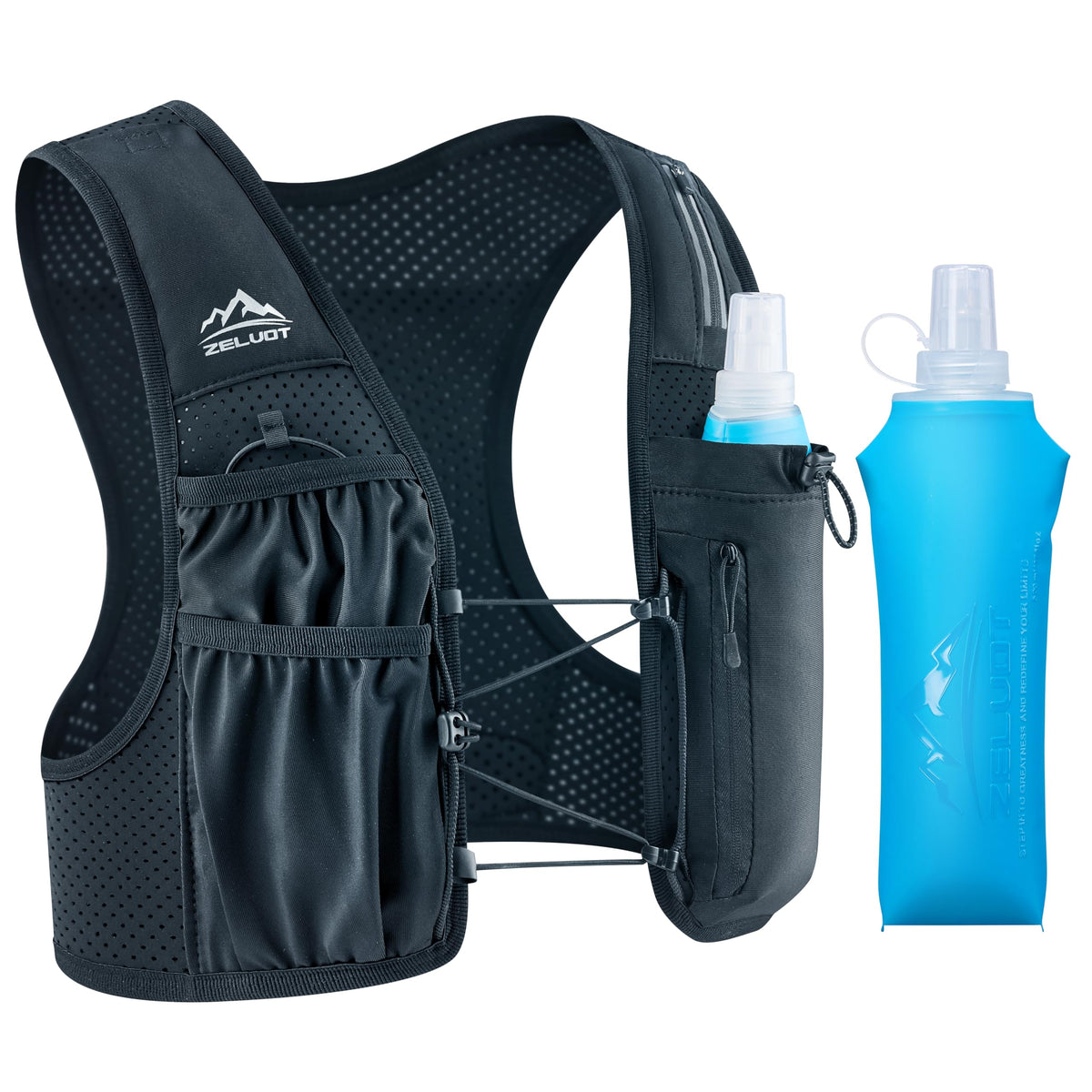Zelvot Running Vest for Women Men, USA Original Patent, Adjustable Chest Straps Running Hydration