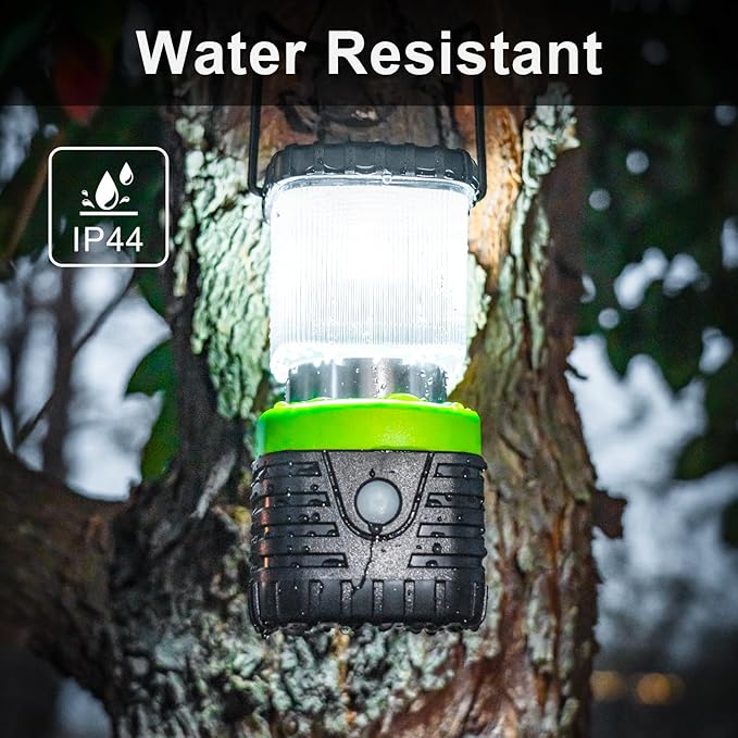 3Packs LED Camping Lantern Rechargeable 1000LM, 4500mAh Power Bank, IP44 Waterproof Lantern