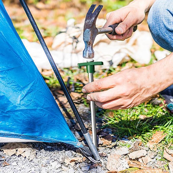 Eurmax USA Galvanized Non-Rust Camping Family Tent Pop Up Tent Stakes Canopy Anchors Heavy Duty