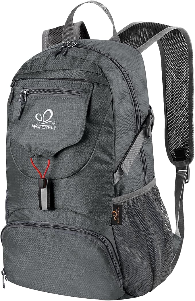 WATERFLY Small Lightweight Packable Backpack: 20l Ultra Light Foldable Travel Hiking Camping