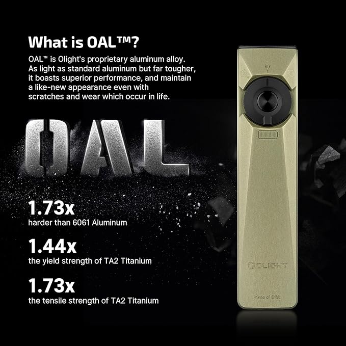 OLIGHT Arkfeld Ultra 1400 Lumens EDC Flat Flashlight, Rechargeable Compact Pocket Flash Light