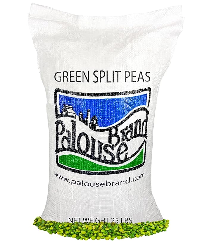 Palouse Brand Certified Glyphosate Residue Free Split Peas | Green | 25 LBS | Family Farmed in