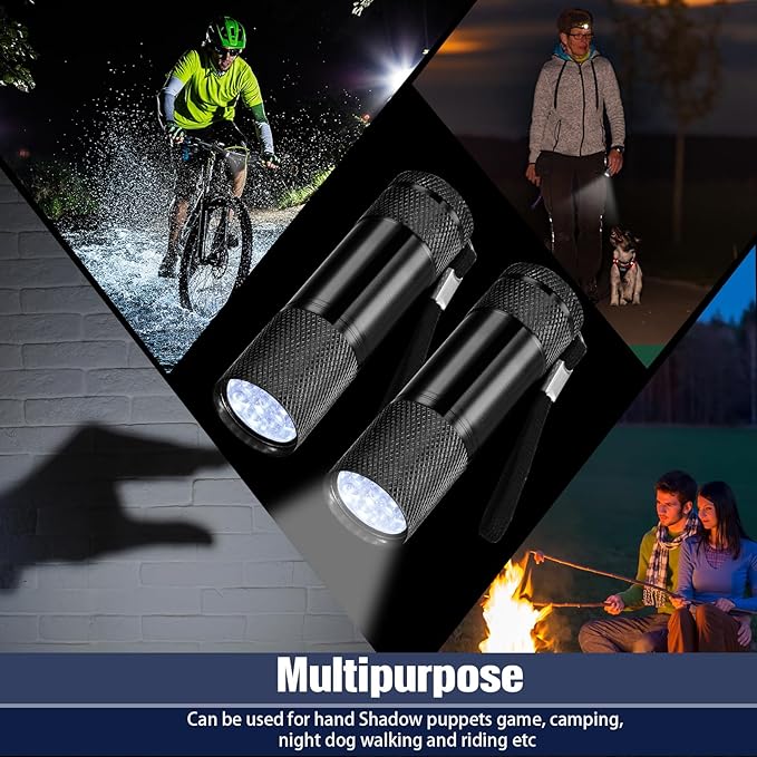 VIHOSE 20 Pcs Mini Flashlights Bulk, Bright Aluminum Handheld Flash Light with Lanyard Small LED
