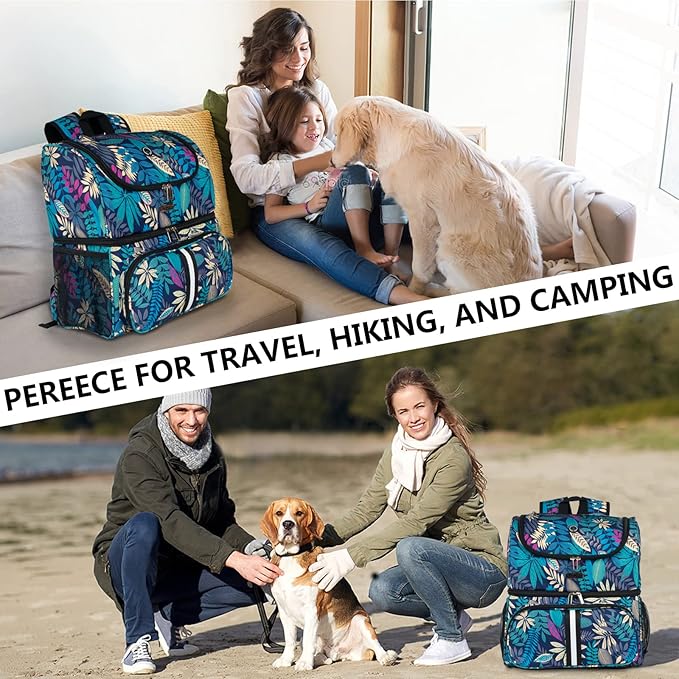 BAGLHER Pet Travel Bag, Double-Layer Pet Supplies Backpack (for All Pet Travel Supplies), Pet
