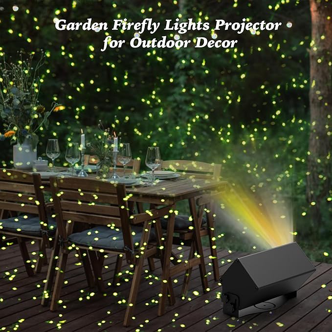 AIRIVO Outdoor Laser Lights Projector, 5 Color Motion Firefly Lights Star Show Projection Light