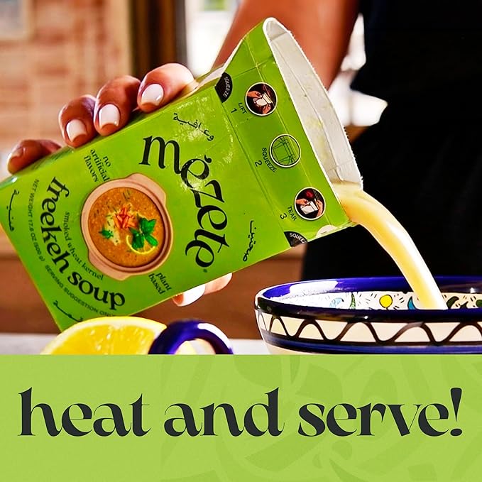 Mezete Preservative-Free Soup | Ready to Eat | Vegan Soup | Freekeh | Authentic Middle Eastern | No