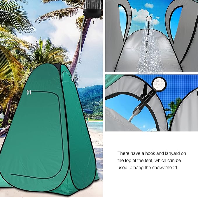 anngrowy Shower Tent Pop-Up Privacy Tent Camping Portable Toilet Tent Outdoor Camp Bathroom