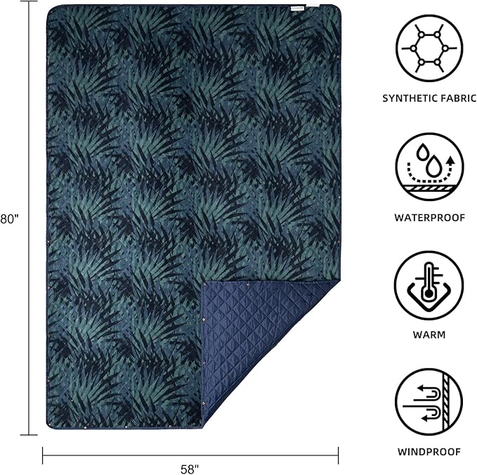 Outdoor Waterproof Blanket, Foldable Fleece Stadium Blanket for Outdoor Sports Event, Camping, Car