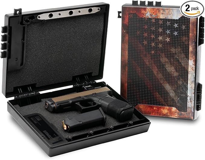 STOPBOX Gun Safe Alternative - Tactical Handgun Storage, Instant Access Portable Gun Case, TSA