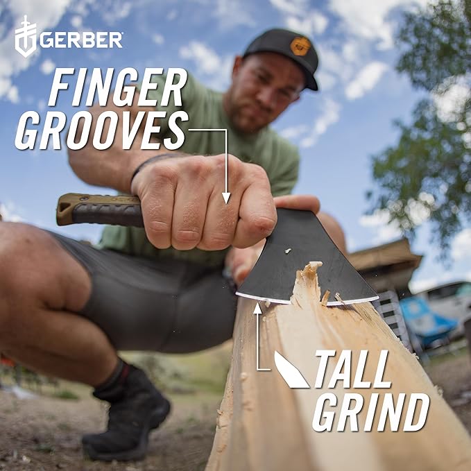 Gerber Gear Pack Hatchet - 3.5" Steel Blade Axe with Full Tang - Survival, Bushcraft and Camping