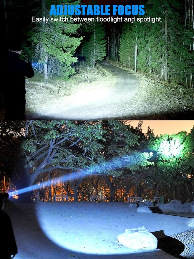 Rechargeable LED Flashlights, Magnetic Flashlight Super Bright Tactical Flashlight with