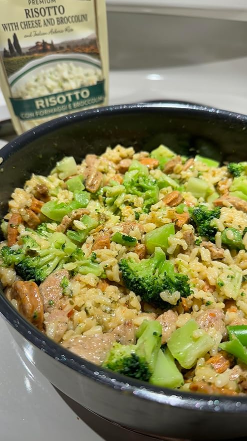 Alessi Autentico, Premium Seasoned Risotto, Italian Arborio Rice, Easy to Prepare, 8oz (Variety