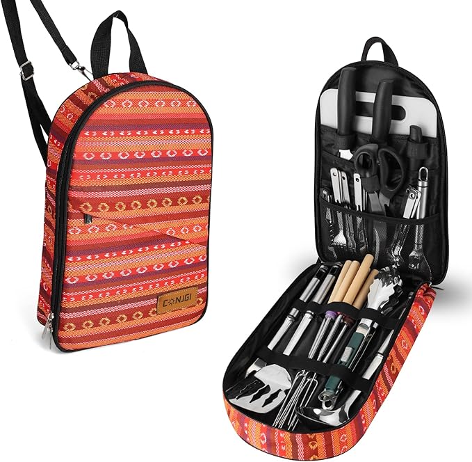 Camping Cookware Storage Bag - Camping Cooking Utensils Set Bag Camping Tool Portable Storage Bag