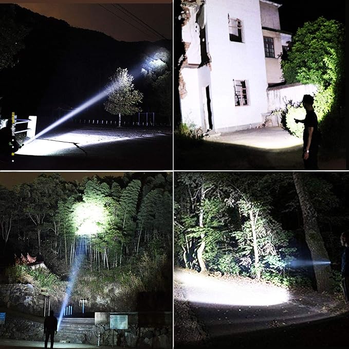 Rechargeable Flashlights 90,000 Lumens, Super Bright LED Flashlight High Lumens with USB Cable, 5
